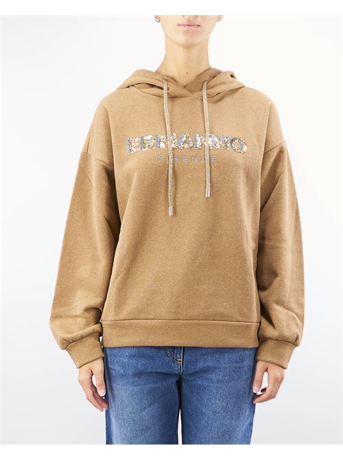 Sweatshirt with paillettes logo Ermanno by Ermanno Scervino ERMANNO BY ERMANNO SCERVINO |  | D45EL018RE70MF683